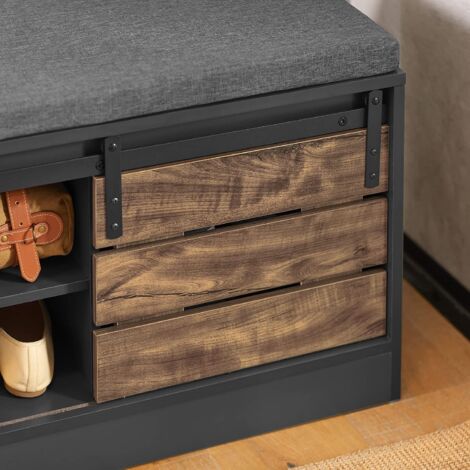SoBuy Hallway Shoe Bench Shoe Cabinet Shoe Rack with Sliding Door,FSR120-HG