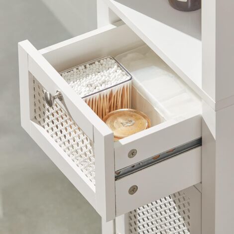 SoBuy Bathroom Tall Cabinet Bathroom Cabinet, BZR36-W