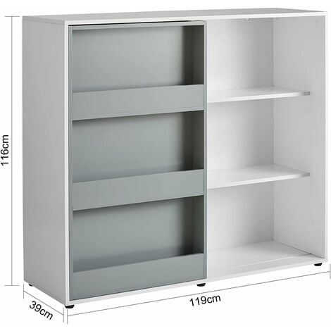 SoBuy Children Kids Bookcase Book Shelf Toy Shelf Storage Display Shelf, KMB33-W