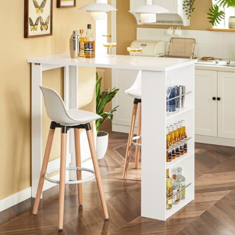 SoBuy FWT17-W,Kitchen Dining Table with 3-Tier Rack