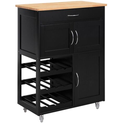 SoBuy Kitchen Storage Trolley Serving Storage Cabinet,FKW45-SCH