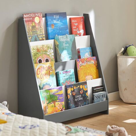 SoBuy Children Kids Bookcase Book Shelf Storage Shelf Rack Organizer Holder,KMB32-HG