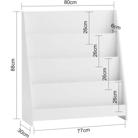 SoBuy Children Kids Bookcase Book Shelf Storage Shelf Rack Organizer Holder,KMB32-W