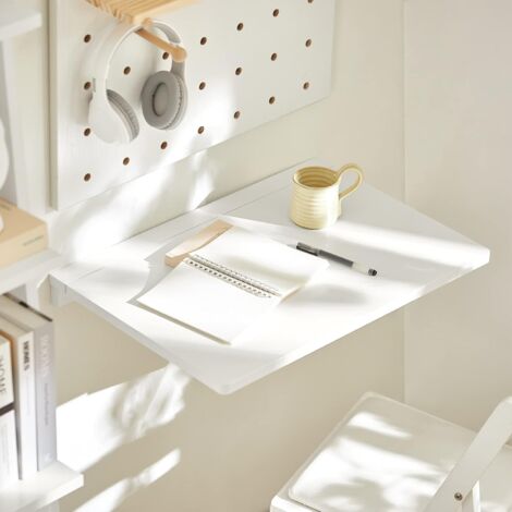 SoBuy Folding Wood Wall Kitchen Dining Table 60x40cm,White,FWT03-W