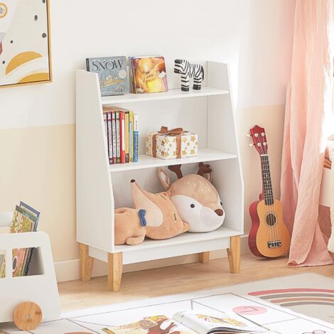 SoBuy 3 Tiers Children Kids Bookcase Book Shelf Toy Shelf,KMB47-W