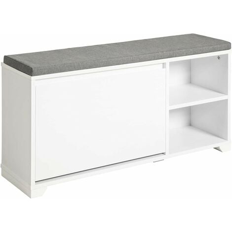 SoBuy Hallway Shoe Bench Shoe Rack Shoe Cabinet with Seat Cushion and ...