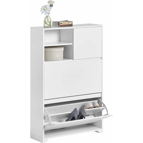 SoBuy Hallway Shoe Cabinet Shoe Rack Shoe Storage Cupboard Organizer Unit,FSR111-W