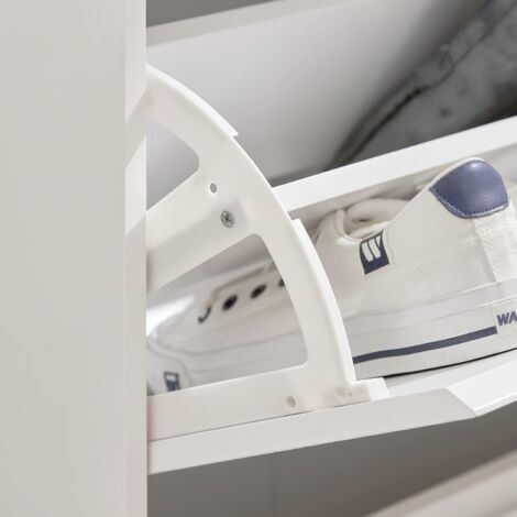 SoBuy Hallway Shoe Cabinet Shoe Rack Shoe Storage Cupboard Organizer Unit,FSR111-W