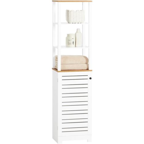 SoBuy Bathroom Tall Cabinet Bathroom Cabinet Storage Cabinet,BZR43-W (1/5)