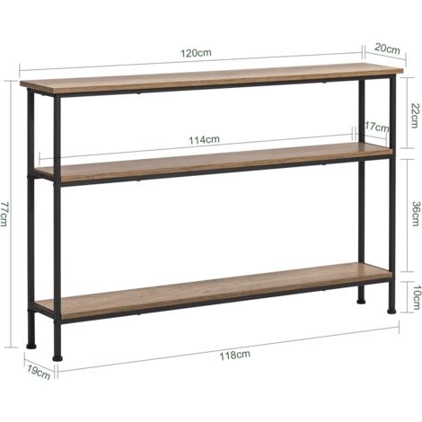 SoBuy Console Table Hall Table with 3 Shelves,FSB49-PZ