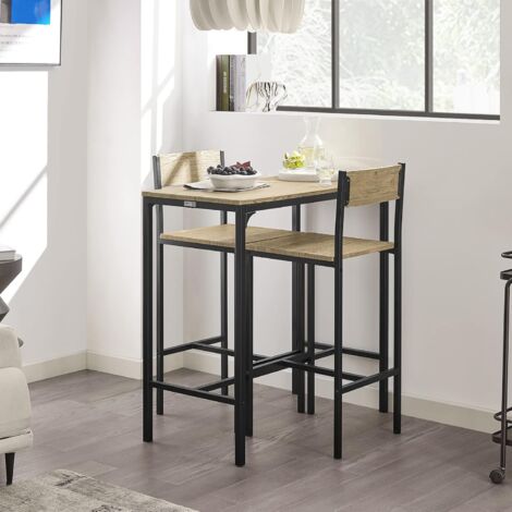 SoBuy OGT03-N,Bar Set-1 Bar Table and 2 Stools with Backs