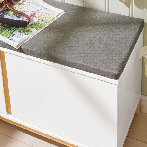 SoBuy Hallway Storage Bench Shoe Bench Shoe Cabinet,FSR117-W