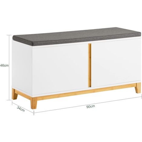 SoBuy Hallway Storage Bench Shoe Bench Shoe Cabinet,FSR117-W