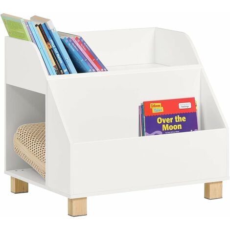 SoBuy Bookcase Shelf Rack Organizer with 3 Storage Compartments,KMB54-W