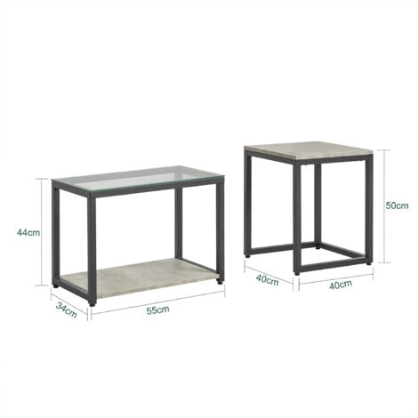 SoBuy Nesting Tables Set of 2 Coffee Table,FBT35-HG