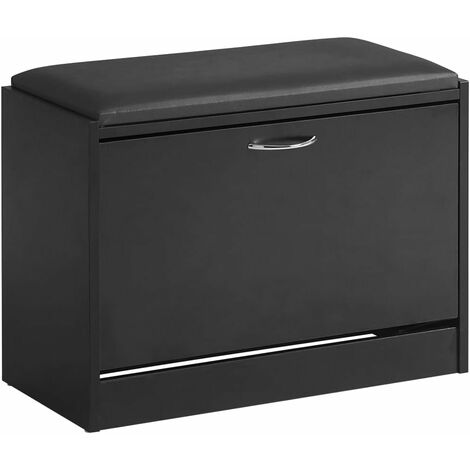 SoBuy Hallway Shoe Bench Shoe Rack Shoe Cabinet with Flip-drawer,FSR16-SCH