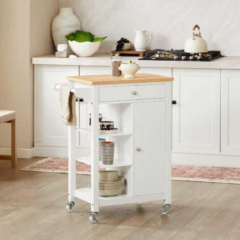 PromotionSoBuy Kitchen Storage Trolley Cabinet Cart,Drawer and Shelves ...