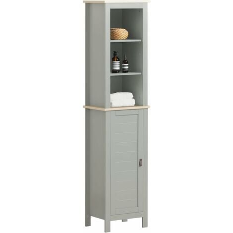 SoBuy Bathroom Tall Cabinet H169cm Cupboard Bathroom Storage Cabinet ...