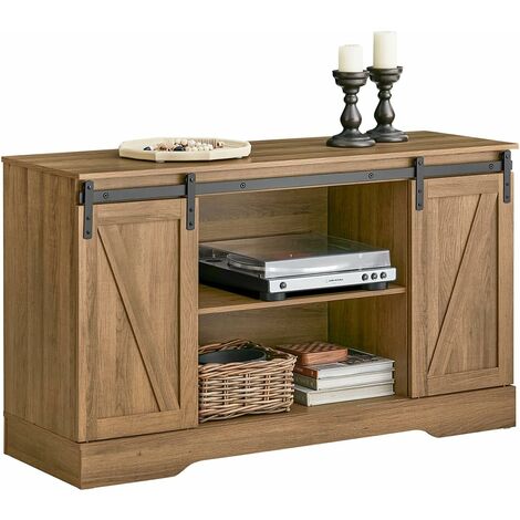 SoBuy Storage Cabinet Sideboard with 2 Sliding Doors, Kitchen Dining Room Sideboard Storage Cabinet Cupboard Hall Cabinet,FSB60-BR