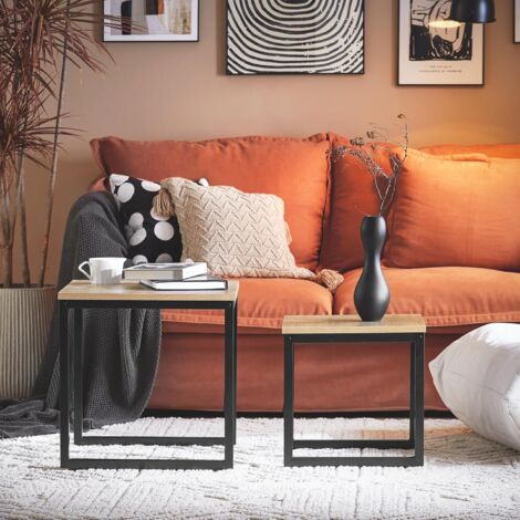 SoBuy Set of 2 Nesting Tables Side Table End Table, FBT42-N