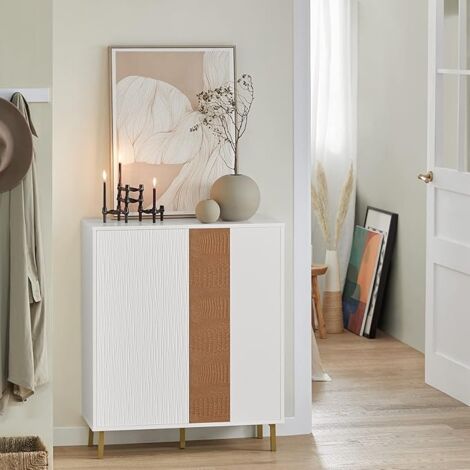 SoBuy Kitchen Dining Room Living Room Sideboard Storage Cabinet Cupboard Hallway Cabinet Bedroom Cabinet,FSB70-W