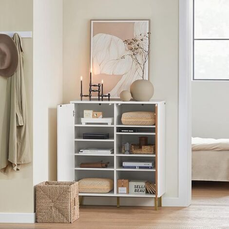 SoBuy Kitchen Dining Room Living Room Sideboard Storage Cabinet Cupboard Hallway Cabinet Bedroom Cabinet,FSB70-W