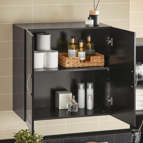 Small black store wall cabinet