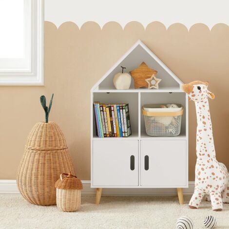 SoBuy House Shape Design Children Kids Bookcase Book Shelf Toy Shelf,KMB58-W