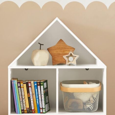 SoBuy House Shape Design Children Kids Bookcase Book Shelf Toy Shelf,KMB58-W