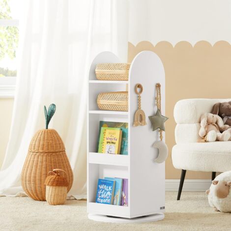 SoBuy 360-degree Rotating Children Kids Bookshelf Bookcase,KMB64-W