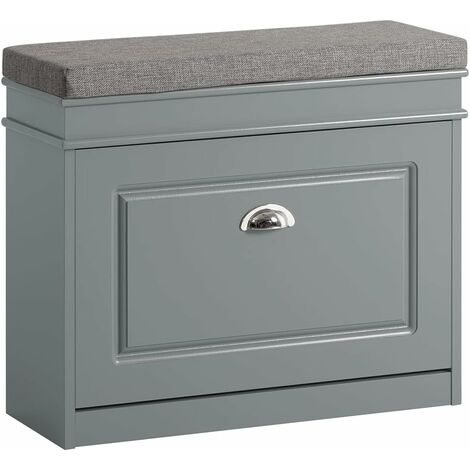 SoBuy Hallway Shoe Bench Shoe Rack Shoe Cabinet Grey,FSR82-K-HG