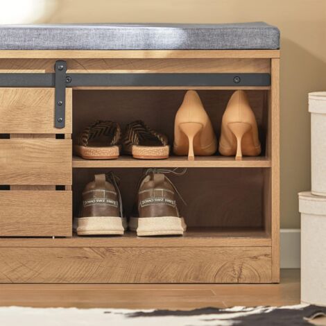 SoBuy Shoe Bench with Removable Seat Cushion,FSR120-N