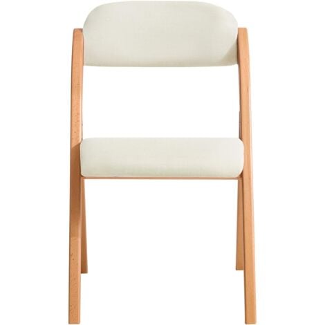 SoBuy Folding Chair Wooden Padded Folding Kitchen Dining Chair Office Chair Desk Chair,FST92-W