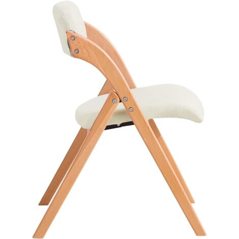 SoBuy Folding Chair Wooden Padded Folding Kitchen Dining Chair Office Chair Desk Chair,FST92-W