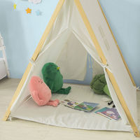 SoBuy Children Kids Play Tent Playhouse with Floor Mat OSS02-W