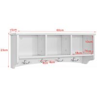 SoBuy Hallway Furniture Set,Shoe Storage Bench and Wall Cabinet Rack,FSR36-K-W+FRG48-W