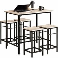 SoBuy Wood Kitchen Patio Dining Furniture,Table & Stools,OGT11-N