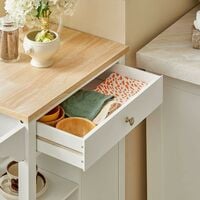 Promotion!!SoBuy Kitchen Storage Trolley Cabinet Cart,Drawer and Shelves,White,FKW46-WN