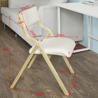 SoBuy Wooden Padded Folding Dining Chair Office chair,Beige, FST40-W