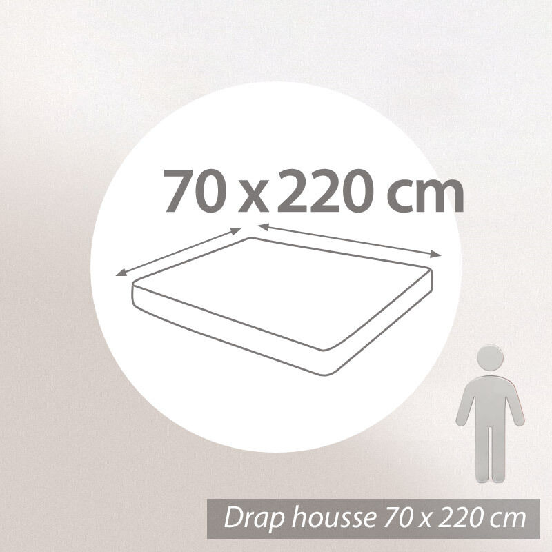 DRAP HOUSSE GRAND BONNET 40 cm GRAND TEINT 100 % COTON / 20 DIMENSIONS au  choix / NUDE