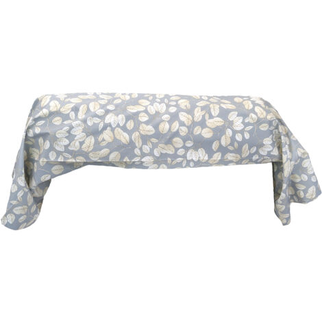 Taie de traversin percale de coton LISON GRIS 200x43 cm (1/5)