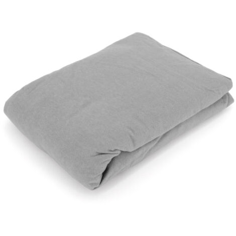 Drap housse flanelle unie WALES 90x190 cm (1/5)
