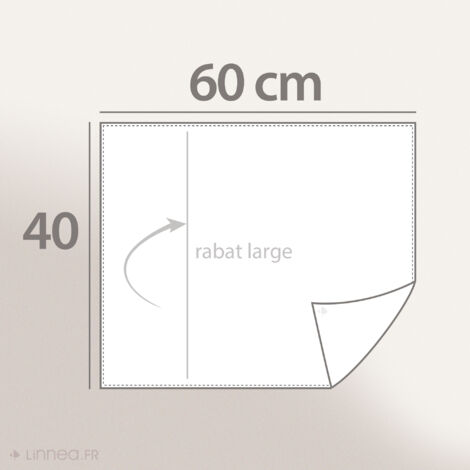 Housse de coussin en lin lavé imprimé végétal doublé coton lavé uni PALAWAN 40x60 cm