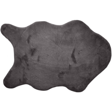Tapis WOODLAND en fausse fourrure doublée suédine Peau de bête 60x90 cm (1/2)