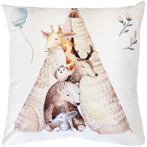 Taie d'oreiller percale de coton TIPI 65x65 cm (1/5)