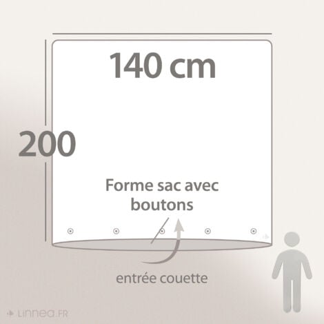Parure de lit GROU polyester microfibre Taie 63x63 cm 140x200 cm