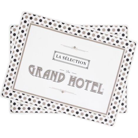 Lot de 2 sets de table en plastique 30x40 cm collection HOTEL (1/3)