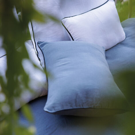 Housse de coussin PRELUDE en lin et coton 80x80 cm