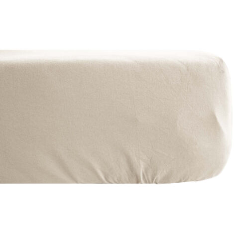 Drap housse SONATE lin lavé froissé 90x190 cm (1/5)