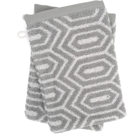 Lot de 2 gants de toilette SYMETRIE coton Alvéoles